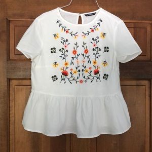 White embroidered top